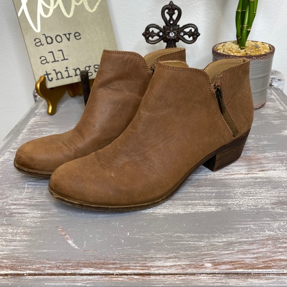 Lucky Brand brown zipper ankle boots booties Size 8.5M - Picture 10 of 10